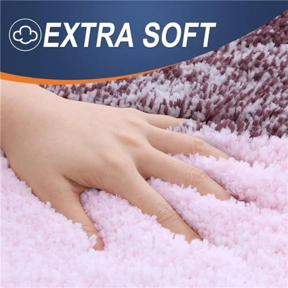 Bathroom Rug Mat 24x16 Extra Soft and Absorbent Microfiber Bath Rugs Non-Slip
